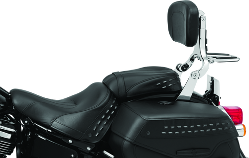 Kuryakyn 7080 - Fixed Mounts Multi-Purpose Driver & Passenger Backrest 18-Up Softail Black