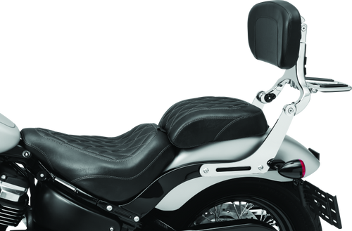 Kuryakyn 7080 - Fixed Mounts Multi-Purpose Driver & Passenger Backrest 18-Up Softail Black