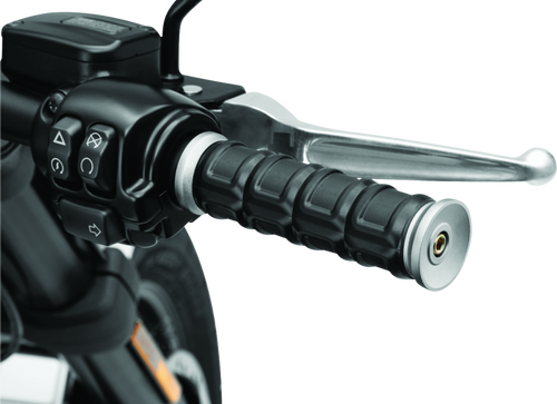Kuryakyn 6674 - Dillinger Grips Throttle-By-Wire Silver