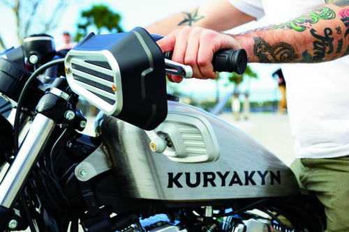 Kuryakyn 6673 - Dillinger Grips Dual Cable Satin Black