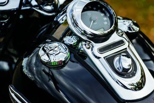 Kuryakyn 7357 - Zombie Fuel & Battery Gauge Chrome