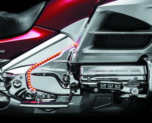Kuryakyn 7366 - Louvered Transmission Cover 01-17 Honda GL1800 Chrome