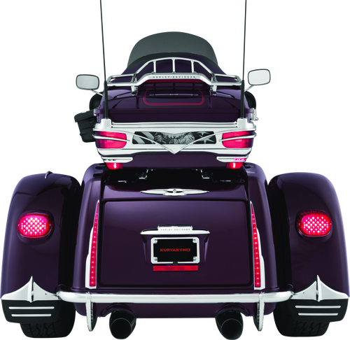 Kuryakyn 7220 - Rear Mud Flaps For Trikes Chrome