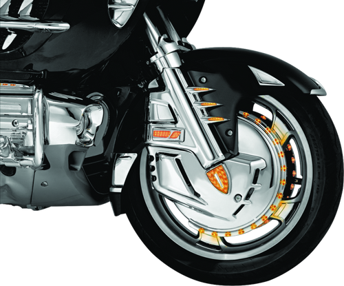Kuryakyn 7450 - Brake Rotor Cover Honda 01-17 GL1800 Chrome
