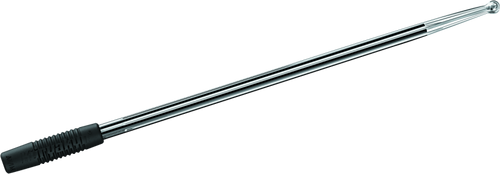 Kuryakyn 862 - Billet Antenna Round/Grooved Black & Raw