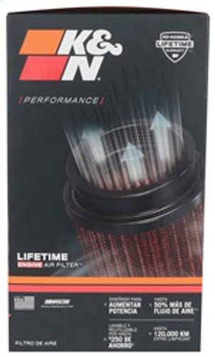 K&N RF-1033 - Uni Oval Tapered Air Filter 3.5in 10 Deg. Flg / 3.25in T OW / 4.5in T OL / 5.75in B / 7in H