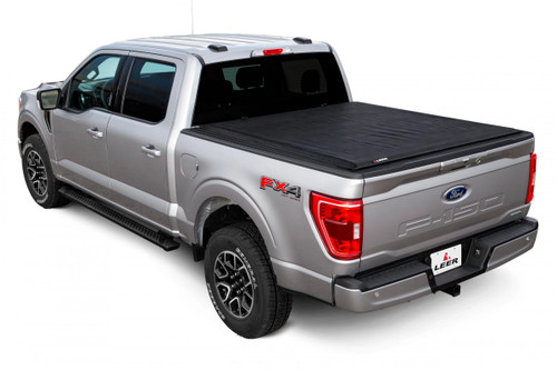 Leer 610137 - 09-19 Ram Tonneau Cover Truck Bed Topper Soft Roll Up 6 Foot 4 Inch Heavy Duty Without Rambox Black