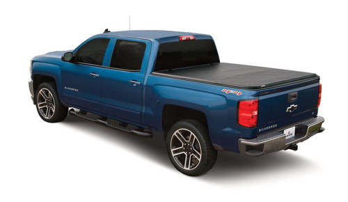 Leer 630320 - 2020 Silverado/Sierra 2500/3500 HD Reinforced Soft Folding Tonneau Cover Truck Bed Topper 6 Foot 9 Inch Heavy Duty
