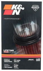 K&N RU-1785 - Filter Universal Rubber Filter Round Straight 3.5in Flange ID x 5in OD x 8.5in H