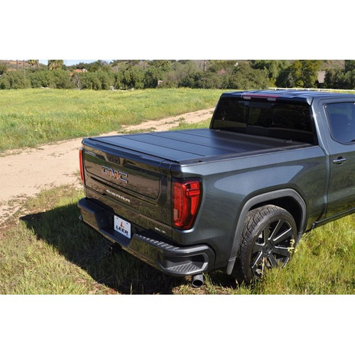 Leer 650105 - 15-25 Colorado/Canyon Flush Mount Hard Folding Tonneau Cover Truck Bed Topper 5 Foot 2 Inch Black