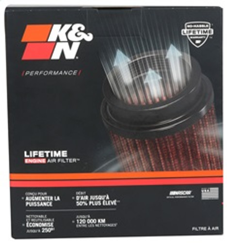 K&N RU-1041 - Universal Clamp-On Air Filter 6in FLG / 7-1/2in B / 5in T / 7-1/2in H
