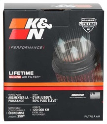 K&N RU-1637 - Universal Clamp-On Air Filter 3-1/4in FLG / 5-3/4in B / 3-1/2in T / 5-7/16in H