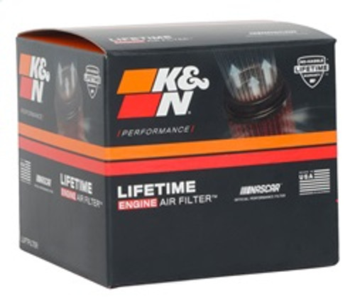 K&N RU-1820 - Filter Universal Rubber Filter Oval Tapered 4in Base O/S L x 3.5in Top O/S L x 2.75in H