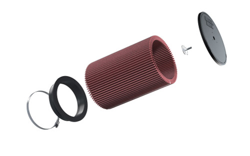 K&N RU-1026 - Universal Clamp-On Air Filter 6in FLG 7-1/2in B 7in T 11in H