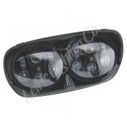 Letric Lighting LLC-LRHP-BB - 98-13 Glide Models LED Black Headlight & Housing Dual 5.75 Projector Lamps