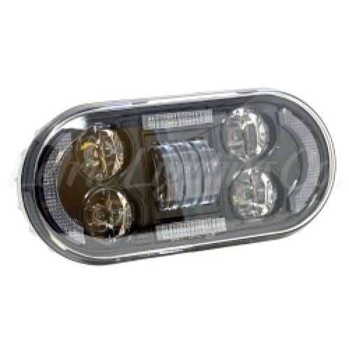 Letric Lighting LLC-LH-SS - 21-23 Sportster S Black Premium LED Headlamp