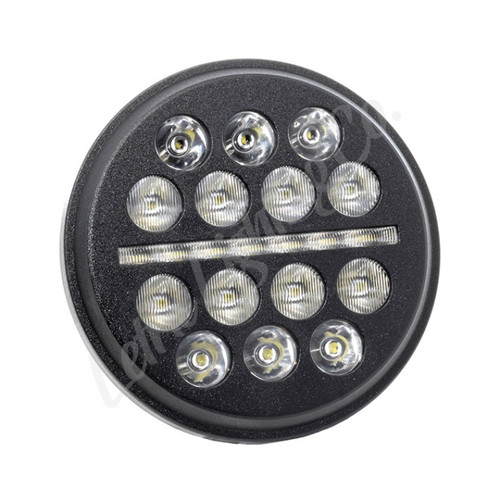Letric Lighting LLC-LHC-5B - 5.75? LED Black Buck-Shot Style mini-multi Headlight