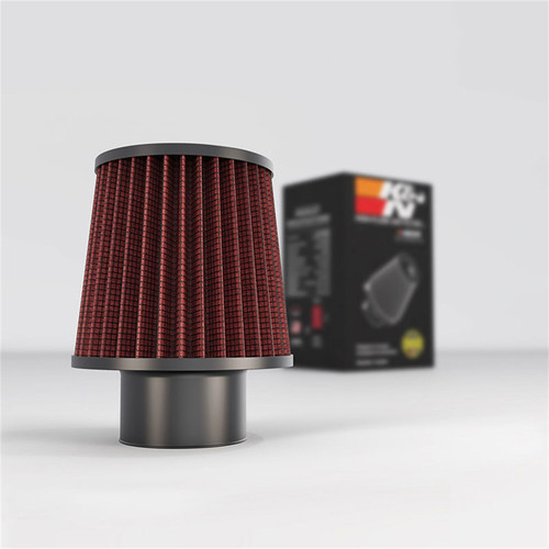 K&N RU-5172 - Universal Rubber Filter-Round Tprd 4.875in Flange ID x 9in Base OD x 6.625in Top OD x 7.938in H