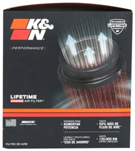 K&N RU-2960XD - Universal Tapered Filter 6in Flange ID x 7.5in Base OD x 5in Top OD x 5in Height
