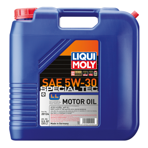 Liqui Moly 20124 - 20L Special Tec LL Motor Oil SAE 5W30