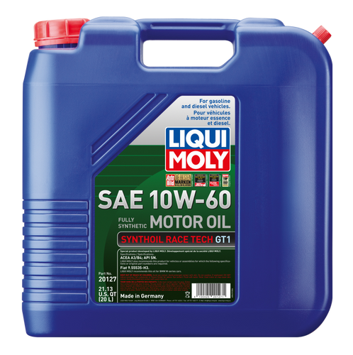 Liqui Moly 20127 - 20L Synthoil Race Tech GT1 Motor Oil SAE 10W60