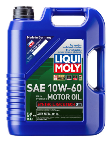 Liqui Moly 2024 - 5L Synthoil Race Tech GT1 Motor Oil SAE 10W60