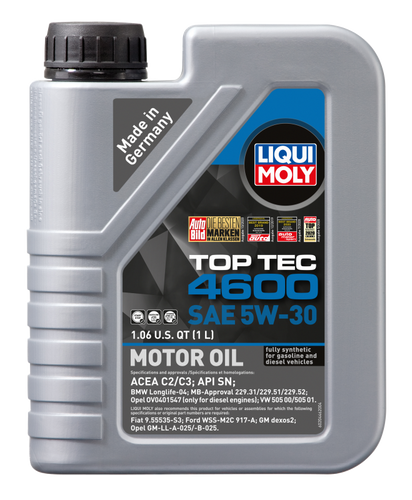 Liqui Moly 20446 - 1L Top Tec 4600 Motor Oil SAE 5W30