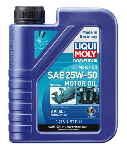 Liqui Moly 22508 - 1L Marine 4T Motor Oil SAE 25W50