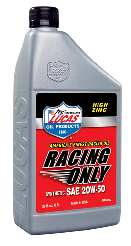 Lucas Oil Products 10615 - Synthetic Racing Oil 20w50 6x1 Qt