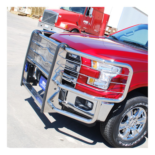 Luverne 311523-321520 - Prowler Max Polished Stainless Grille Guard, Select Ford F-150 Luverne 311523-321520 - Prowler Max Polished Stainless Grille Guard, Select Ford F-150