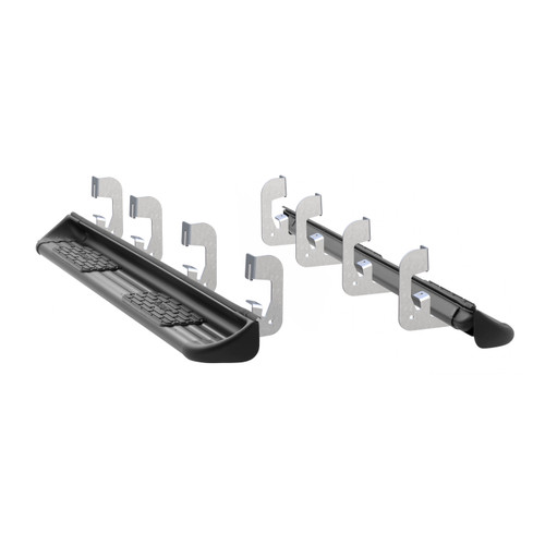 Luverne 280743-581443 - Black Stainless Steel Side Entry Steps, Select Silverado, Sierra Crew Cab