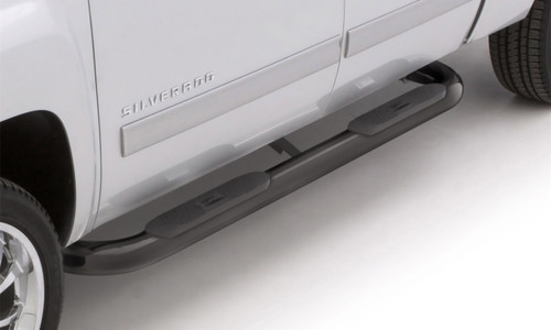 Lund 23484781 - 10-17 Dodge Ram 2500 Crew Cab 4in. Oval Curved Steel Nerf Bars - Black