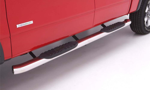 Lund 23789007 - 09-14 Ford F-150 SuperCrew 5in. Curved Oval SS Nerf Bars - Polished