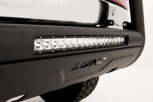 Lund 47121216 - 19-22 Chevrolet Silverado 1500 (Excl. 2019 LD) Bull Bar w/ Light & Wiring-Blk - Black