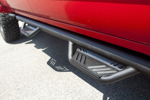 Lund 54541414 - Black Steel Terrain HX Extreme Step Nerf Bars for 2015-2020 Ford F-150, 2017-2020 Super Duty F-250, F-350, F-450, F-550 Extended Cab