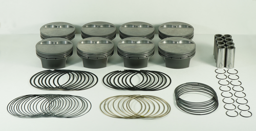 Mahle Motorsport 930200830 - Mahle MS Piston Set SBC 395ci 4.030in Bore 3.875in Stroke 6.0in Rod .927 Pin -5cc 11.4 CR Set of 8