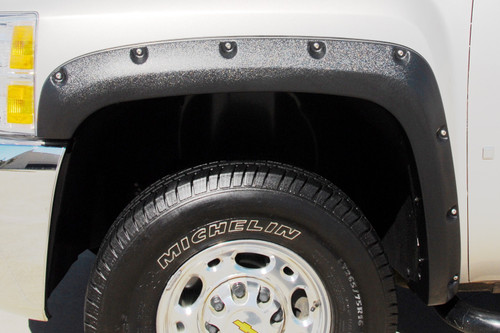 Lund RX106TA - 07-13 Chevy Silverado 1500 RX-Rivet Textured Elite Series Fender Flares - Black (2 Pc.)