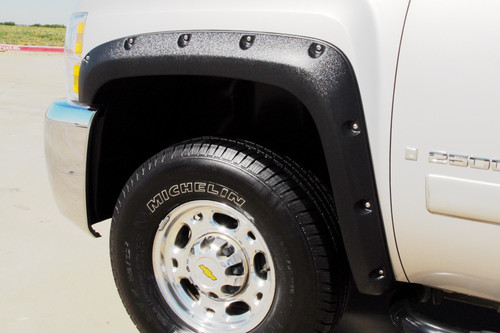 Lund RX106TA - 07-13 Chevy Silverado 1500 RX-Rivet Textured Elite Series Fender Flares - Black (2 Pc.)