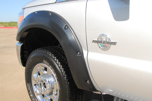 Lund RX314T - 11-16 Ford F-250 RX-Rivet Style Textured Elite Series Fender Flares - Black (4 Pc.)