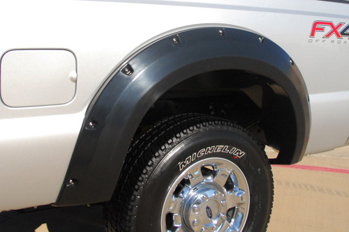 Lund RX314T - 11-16 Ford F-250 RX-Rivet Style Textured Elite Series Fender Flares - Black (4 Pc.)