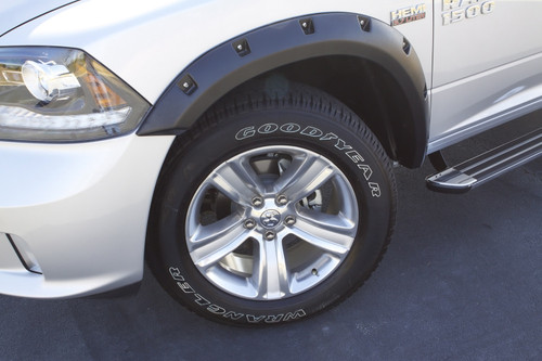 Lund RX205T - Elite Series Black Rivet Style Textured Finish 4-Piece Fender Flare Set for 2010-2018 Ram 2500/3500 (Includes Dually)