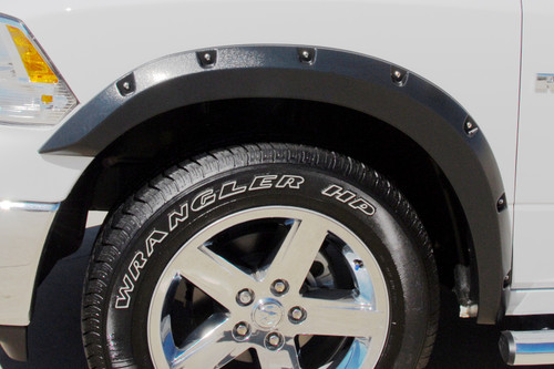 Lund RX205T - Elite Series Black Rivet Style Textured Finish 4-Piece Fender Flare Set for 2010-2018 Ram 2500/3500 (Includes Dually)