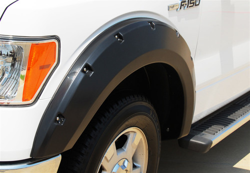 Lund RX312TA - Elite Series Black Rivet Style Textured Finish Front Fender Flares for 2009-2014 Ford F-150 (Excludes Raptor and Platinum)