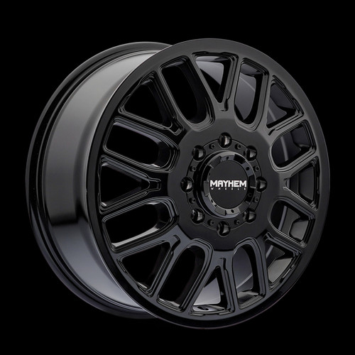 Mayhem 8107D-2881BF115 - 8107D Cogent Dually 20x8.25 / 8x165.1 BP / 115mm Offset / 121.3mm Hub Gloss Black Wheel