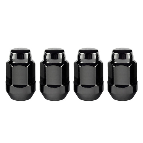 McGard 64015 - Hex Lug Nut (Cone Seat Bulge Style) M12X1.5 / 3/4 Hex / 1.45in. Length (4-Pack) - Black