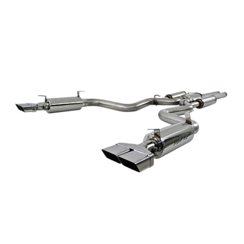 MBRP S7110304 - Cat Back Exhaust System Dual Split Rear T304 Stainless Steel Street Version For 08-14 Dodge Challenger SRT8, 6.1L Hemi
