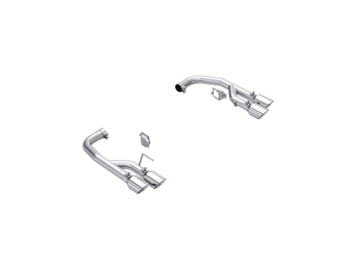 MBRP S7281304 - 24-Up Ford Mustang GT 5.0L Armor Pro T304 Stainless Steel 2.5 Inch Axle-Back Dual Split Rear with Quad Tips Race Profile
