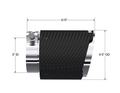 MBRP T5180CF - Carbon Fiber Tip 3.0 Inch ID 4.5 Inch OD Out 6.13 Inch Length Dual Wall