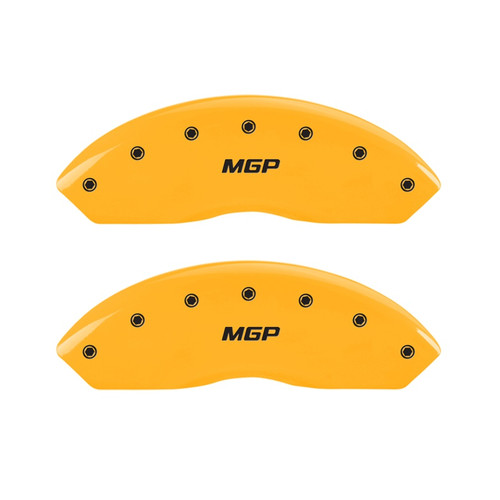 MGP 14212FMGPYL - 2 Caliper Covers Engraved Front  Yellow Finish Black Characters 1999 Chevrolet Tahoe