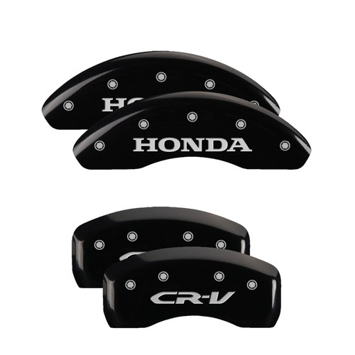 MGP 20226SCRVBK - 4 Caliper Covers Engraved Front Honda Rear CR-V Black Finish Silver Char 2004 Honda CR-V